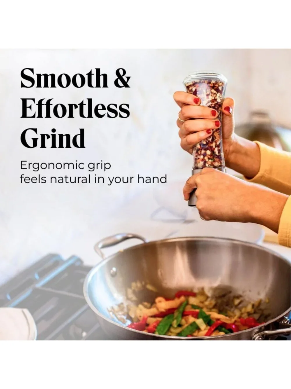 Stylish Stainless Steel Salt & Pepper Grinder Set with Adjustable Coarseness